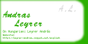 andras leyrer business card